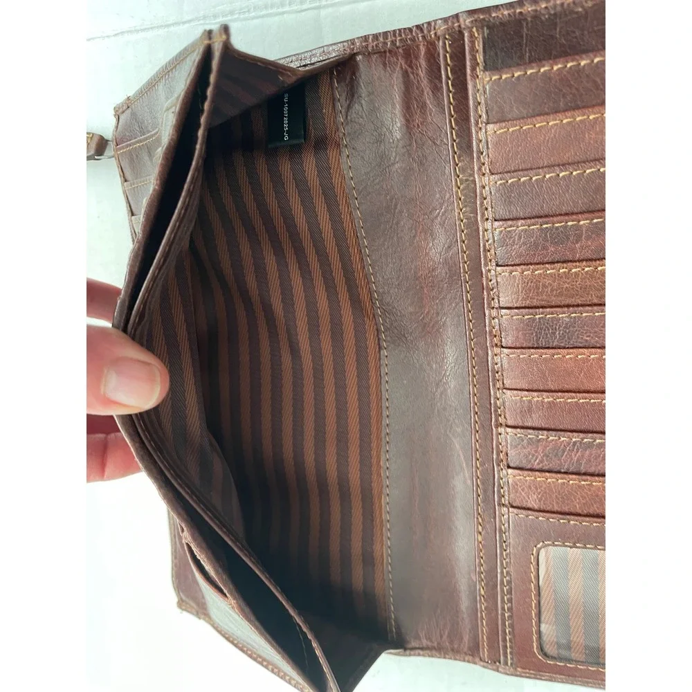 Jack Georges Brown Leather Men's/Women's Travel Wallet Clutch